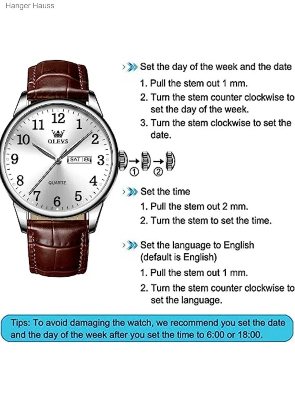 Men's Casual Leather Strap Analog Quartz Wrist Watch Easy Read Date